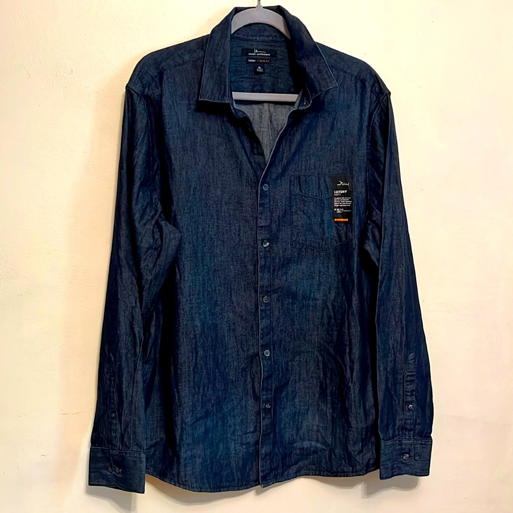 Marc Anthony luxury slim fit soft touch denim shirt extra large NWT